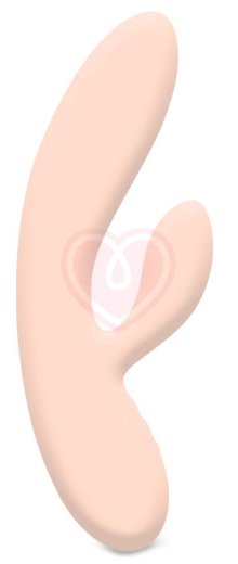 Вибратор с клиторальным стимулятором Lea Rabbit Vibrator Citrus персиковый фото 1