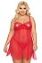 Воздушная сорочка и стринги SoftLine Carla красные фото 1