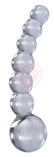 Стеклянный стимулятор Icicles №66 с шариками фото 1