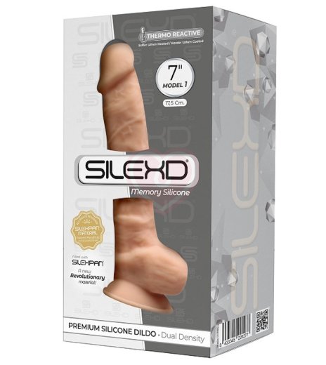 Фаллоимитатор на присоске с мошонкой SileXD Model 7 телесный 18 см фото 2