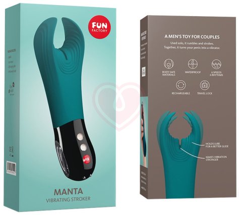 Вибратор с ласкающими кончиками Fun Factory Manta бирюзовый фото 2
