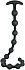 Анальные бусы Black Velvets Anal Beads чёрные фото 1