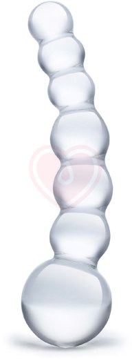 Стеклянный стимулятор Glas Beaded Dildo фото 1