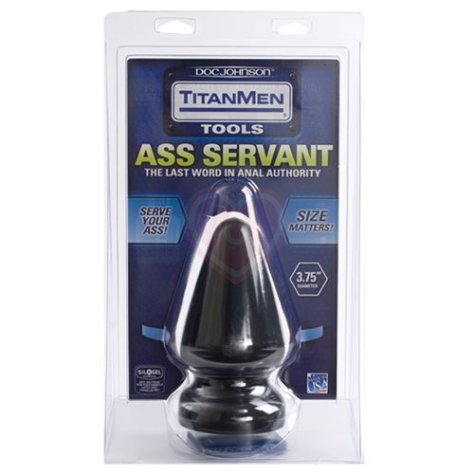 Большая анальная пробка Ass Servant чёрная фото 2