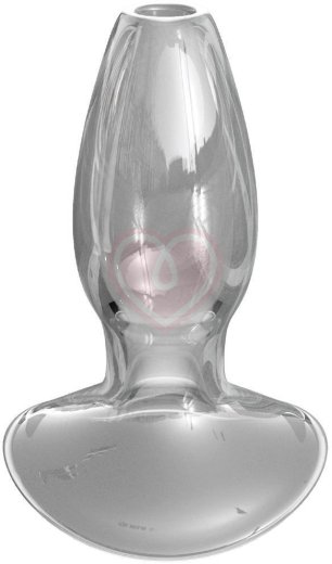 Стеклянная пробка с тоннелем Beginner's Anal Gaper средняя фото 1
