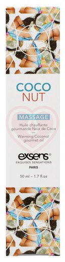 Разогревающий массажный гель Exsens Coconut со вкусом кокоса 50 мл фото 2
