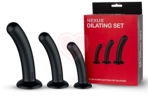 Набор из 3 расширителей на присоске Nexus Silicone Dilator чёрный фото 2