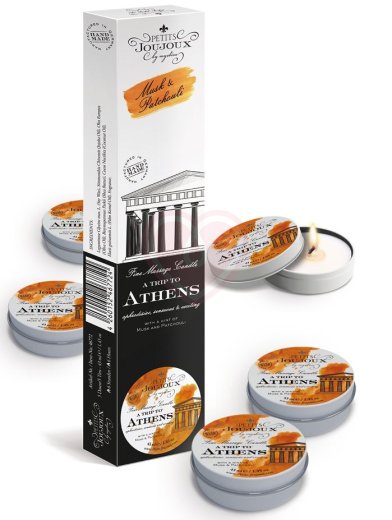 Набор из 5 массажных свечей Mystim Petits Joujoux Athens Мускус и пачули фото 1