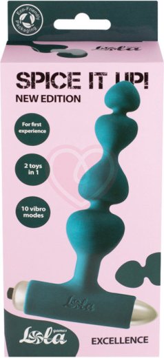 Анальная ёлочка с вибропулей Spice It Up New Edition Excellence зелёная фото 2