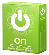 Цветные презервативы On Fruit Color 3 шт