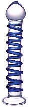 Фаллоимитатор из стекла Blue Spiral