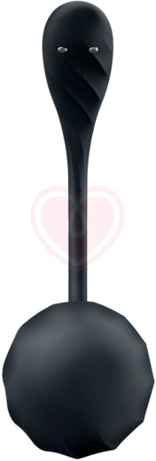 Виброяйцо Satisfyer Ribbed Petal с дистанционным управлением чёрное фото 5