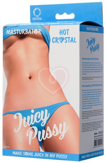 Прозрачный реалистичный мастурбатор ToyFa Juicy Pussy Hot Crystal фото 7