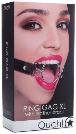 Кляп-кольцо Ouch! Ring Gag XL чёрный фото 2
