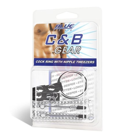 Кольцо на член с зажимами для сосков Cock Ring with Nipple Tweezers фото 2