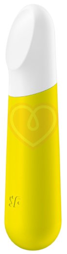 Вибропуля Satisfyer Ultra Power Bullet 4 жёлтая с белым кончиком фото 1