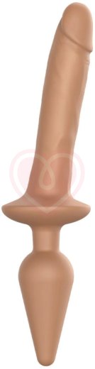 Двусторонний фаллоимитатор Strap-On-Me Switch Plug-In Realistic Dildo S телесный фото 1