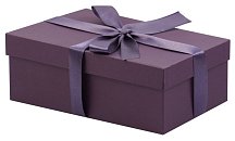 Подарочная коробка Ежевика 19х12 см пыльно-фиолетовая