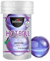 Масляный лубрикант в шариках Hot Ball Aromatic Виноград