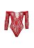 Кружевное боди со стразами Le Desir Wonder Rhinestone красное фото 3