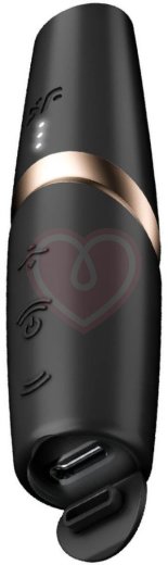 Вакуумно-волновой клиторальный стимулятор помада Satisfyer Perfect Kiss чёрный фото 3