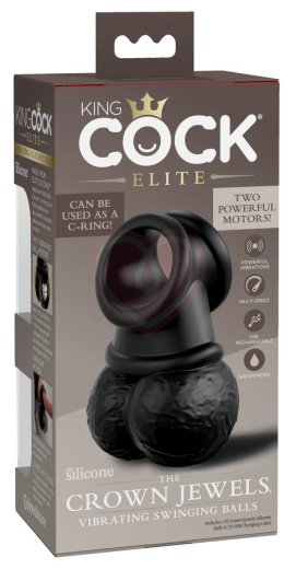 Виброкольцо King Cock Elite The Crown Jewels с мошонкой фото 4