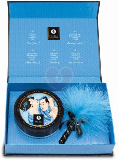 Массажная пудра с перышком Shunga Kissable Massage Powder Кокосовое волнение фото 5