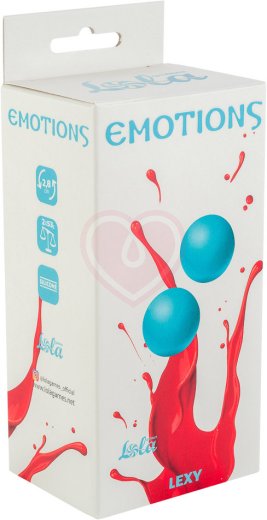 Вагинальные шарики без сцепки Emotions Lexy Medium 2,8 см бирюзовые фото 2