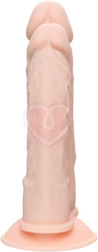 Вибратор для двойного проникновения на присоске RealStick Silicone Jason M телесный фото 3
