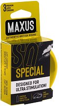 Презервативы с точками и рёбрами Maxus Special 3 шт с кейсом