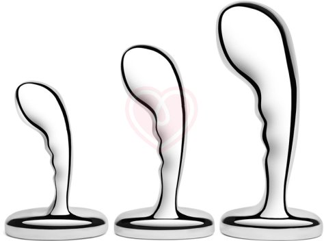 Набор металлических стимуляторов простаты b-Vibe Stainless Steel P-Spot Training Set фото 2
