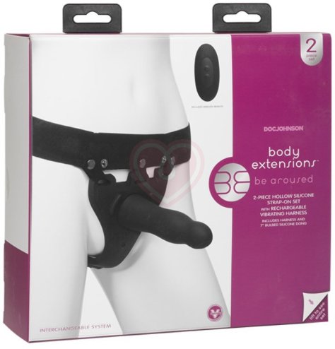 Полый страпон с вибрацией и пультом Body Extensions Be Aroused фото 7
