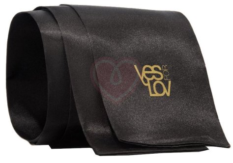 Сатиновая повязка YESforLOV Black Satin Blindfold фото 1