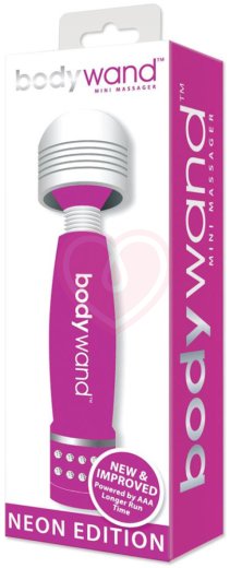 Мини-массажер с кристаллами BodyWand Neon Edition фиолетовый фото 2