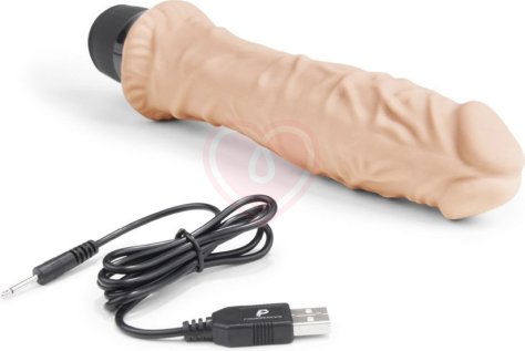 Реалистичный вибратор PowerCocks Girthy 20 см телесный фото 3