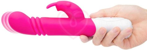 Вибратор-кролик с пульсирующей головкой Slim Shaft Thrusting G-Spot Rabbit розовый фото 4