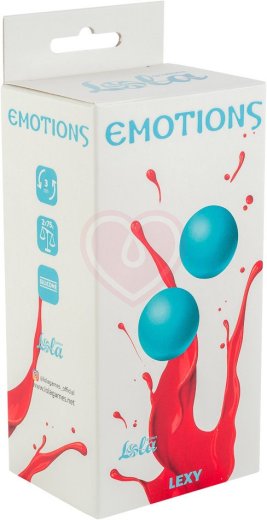 Вагинальные шарики без сцепки Emotions Lexy Large 3 см бирюзовые фото 2