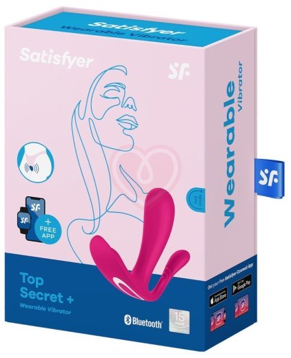 Вибратор с двумя кончиками Satisfyer Top Secret+ для ношения розовый фото 2