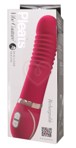 Вибратор с гибкой головкой для точки G Pleats розовый фото 5