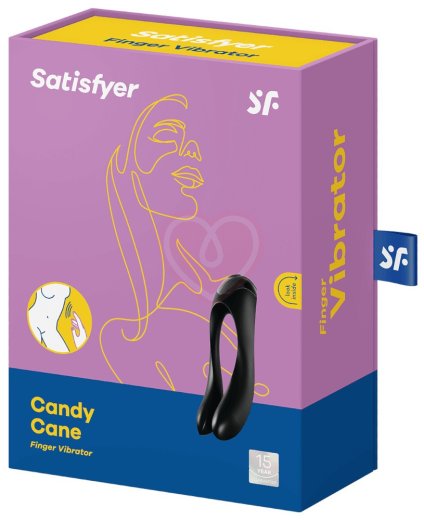 Мини-вибратор с двумя кончиками Satisfyer Candy Cane чёрный фото 5