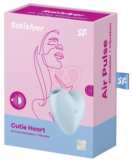 Вакуумный вибростимулятор Satisfyer Cutie Heart голубой фото 2
