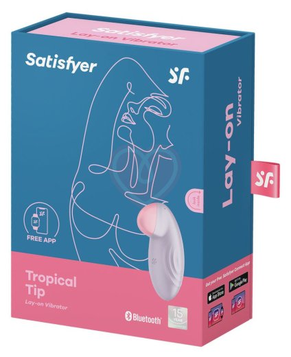 Мини-вибратор Satisfyer Tropical Tip с приложением фиолетовый фото 5