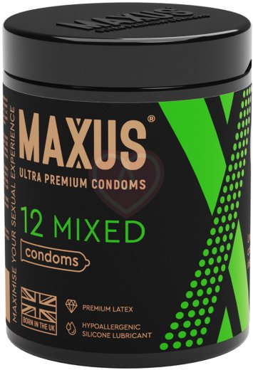 Микс-набор презервативов Maxus Mixed X-Edition 12 шт с кейсом фото 1