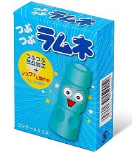 Презервативы рельефные Sagami Studded Lemonade со вкусом лимонада 5 шт