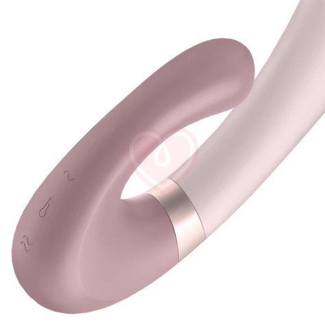 Вибратор Satisfyer Heat Wave с клиторальным стимулятором и нагревом пыльно-розовый фото 3