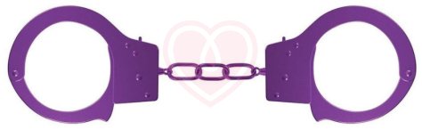 Металлические наручники Beginner's Handcuffs фиолетовые фото 1