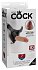 Страпон с реалистичной насадкой King Cock Uncut 18 см фото 5