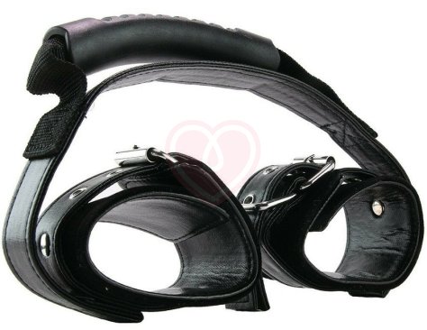 Наручники Ouch! Adjustable Leather Handcuffs чёрные фото 2
