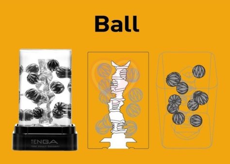 Мягкий мастурбатор с шариками Tenga Crysta Ball прозрачный фото 3