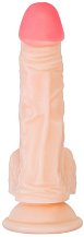 Реалистичный фаллоимитатор с мошонкой на присоске RealStick Nude Shaw телесный